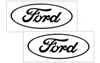 Ford Oval Logo Decal Set - Open Style - 4" Tall